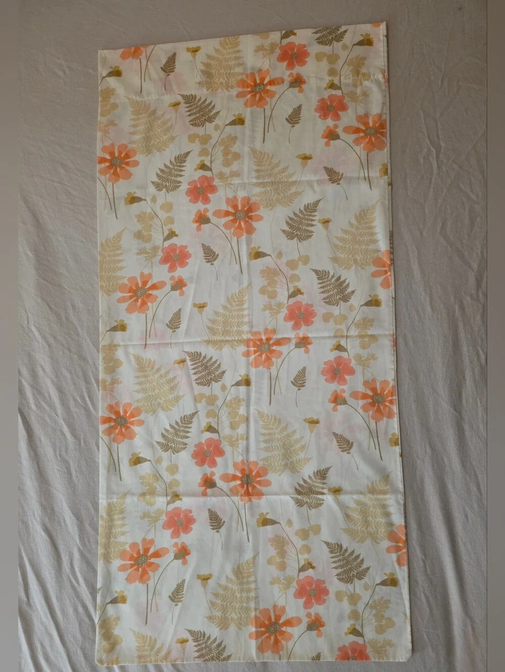 Vintage 1970s King Size Pillowcase “Forest Flower” by Burlington